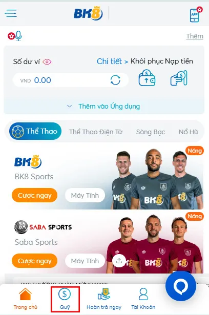Gửi Tiền BK8 Gui tien BK8